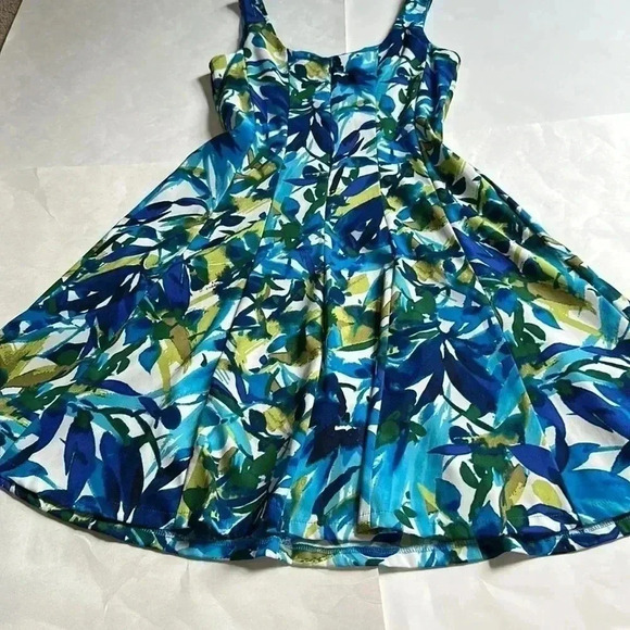 Connected Apparel Multi Blue/Green Dress size 8 - Picture 6 of 6